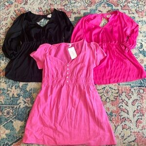 Maternity stylish Pink and Black Women's tops & dress